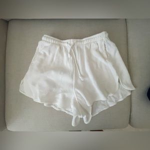 Brandy Melville high rise waffle white shorts
